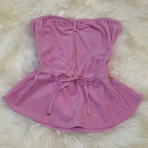 Juicy Couture pink terry cloth tube top